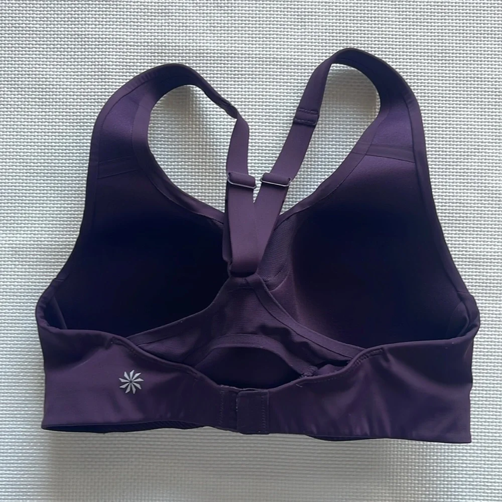 Athleta Advance Bra Size 32C Agate Purple High Impact Sports Bra Running Gym EUC